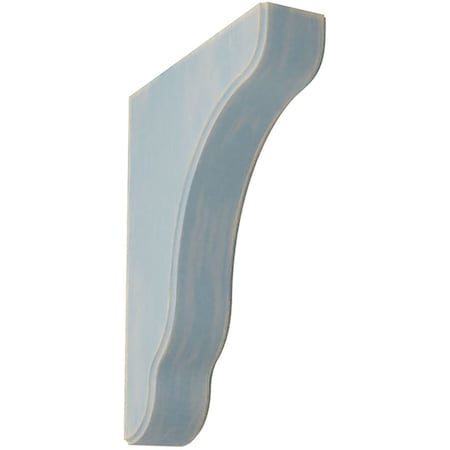 Ekena Millwork 1 3/4"W x 7 1/4"D x 9 1/2"H Plymouth Wood Vintage Decor Bracket, Driftwood Blue BKTWD02X07X10PLBU